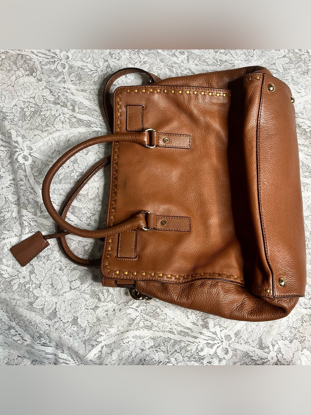 Michael Kors Hamilton Leather Handbag Tote Bag XL - Picture 7 of 16